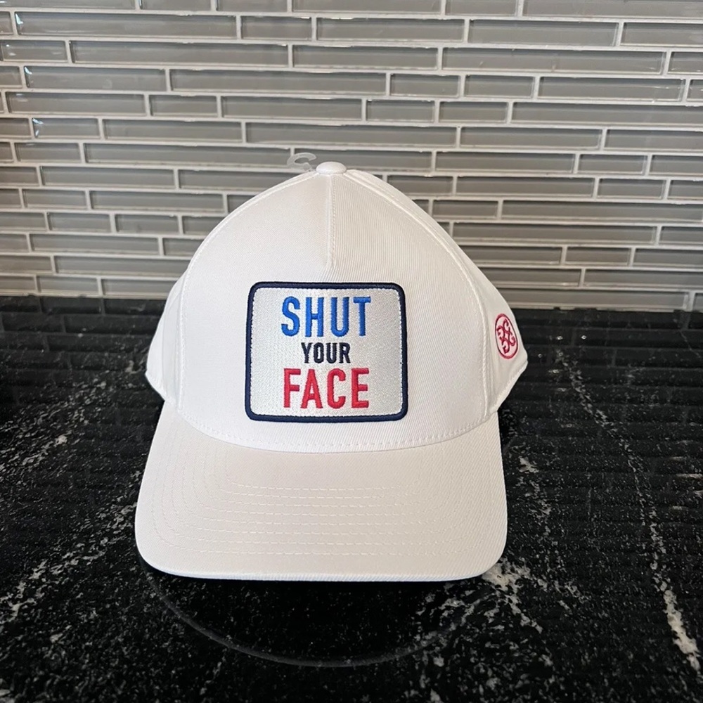 G/FORE Golf Hat Adjustible Stretch Twill Snapback Shut Your Face New